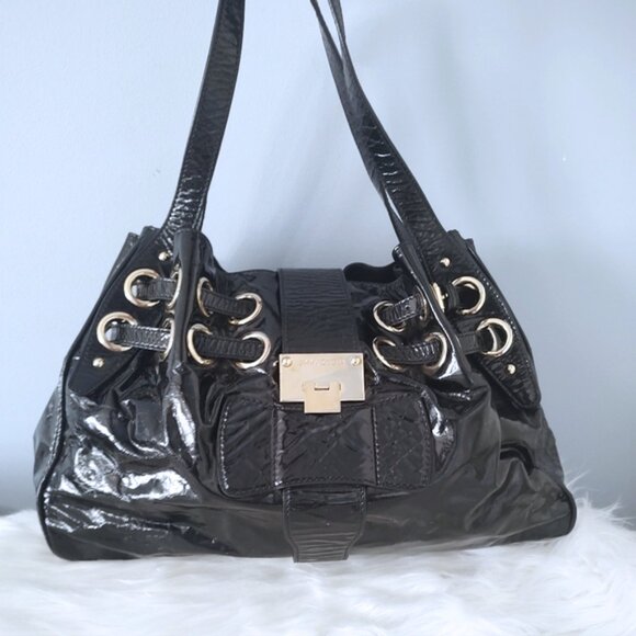 Jimmy Choo Ramona patent leather shoulder bag w/COA EUC - Picture 1 of 11